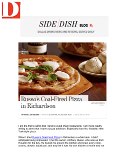 I am the first to admit that I tend to avoid chain restaurants. I am more