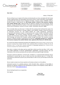 Letter to AIG policyholders