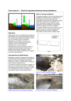 Case study 8.1 – Channel regrading following mining subsidence
