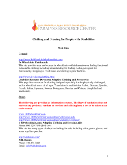 Clothing and Dressing for People with Disabilities 1-16