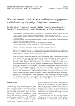 effects of elevated Uv-B radiation on Uv