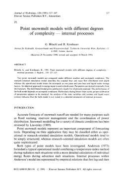 Point snowmelt models with different degrees of complexity