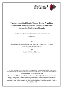A Multiple Stakeholder Perspective on Career Attitudes and Longevity