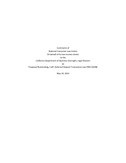 Comments to California on the role of electronic payments, remotely