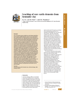 Leaching of rare earth elements from bentonite clay