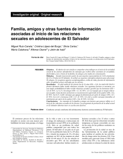 Familia, amigos y otras fuentes de información asociadas al inicio