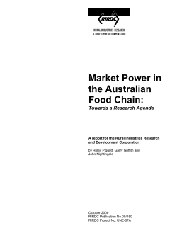 Market Power in the Australian Food Chain: - Publications