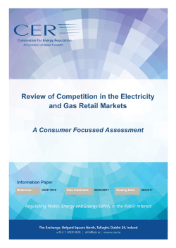 CER17019 Review of Competition in the Electricity and Gas Retail