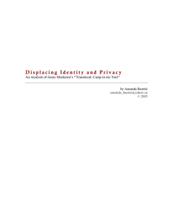 Displacing Identity and Privacy