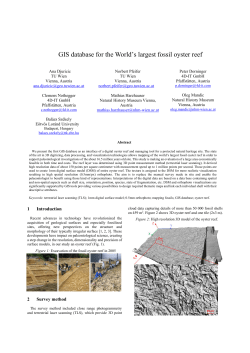 GIS database for the World`s largest fossil oyster reef