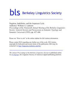 b Berkeley Linguistics Society