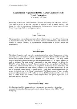 Examination regulations