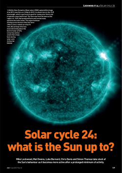 Solar cycle 24: what is the Sun up to