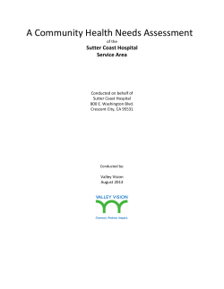 A Community Health Needs Assessment
