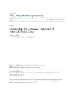 Dictatorships for Democracy - NELLCO Legal Scholarship Repository