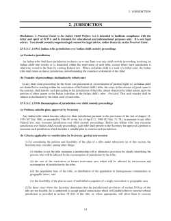 Jurisdiction - Native American Rights Fund