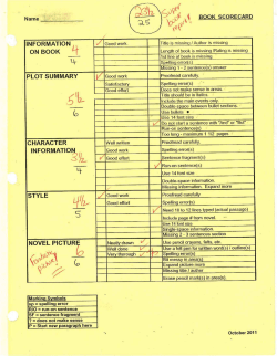 A previous student`s example of the fiction book report assignment