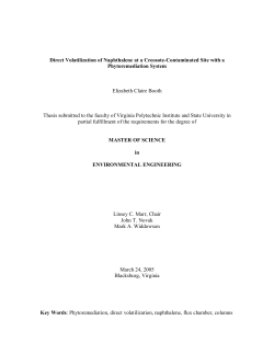 Direct Volatilization of Naphthalene at a Creosote