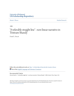 "A tolerable straight line" : non-linear narrative in Tristram Shandy