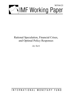 Rational Speculation, Financial Crises, and Optimal Policy