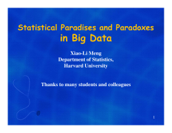 in Big Data - American Statistical Association