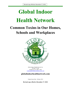Global Indoor Health Network--Position Statement