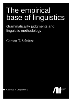 The empirical base of linguistics
