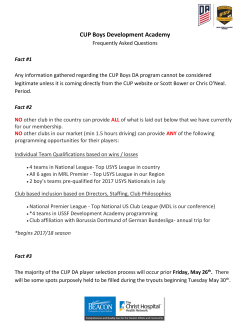 CUP Boys Development Academy - Cincinnati United Soccer Club