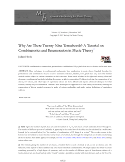 MTO 13.4: Hook, Why are There Twenty