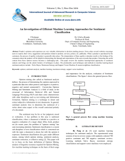 An Investigation of Efficient Machine Learning Approaches for