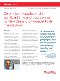 Chromeleon Reports Provide Significant Time and Cost Savings for