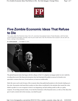 Five Zombie Economic Ideas That Refuse to Die