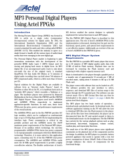 MP3 Personal Digital Players Using Actel FPGAs