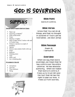 God Is Sovereign