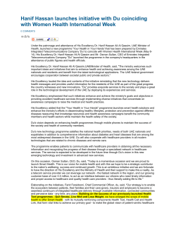 Hanif Hassan launches initiative with Du coinciding with Women