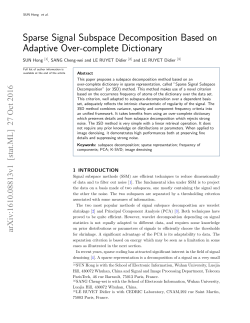 Sparse Signal Subspace Decomposition Based