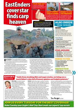 EastEnders cover star finds carp heaven