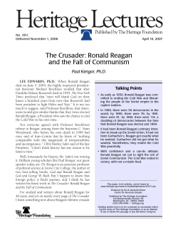 The Crusader: Ronald Reagan and the Fall of Communism