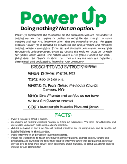 come join us for a fun day of learning how to stop bullyin facts