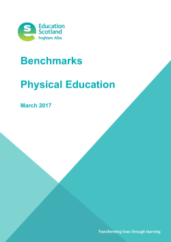 Benchmarks for Health and Wellbeing (Physical Education)