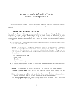 Human Computer Interaction Tutorial Example Exam Questions 1