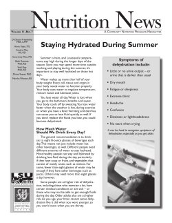 Staying Hydrated During Summer