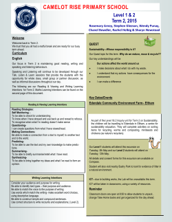 Level 1/2 Term 2 - Camelot Rise Primary School
