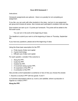 Econ 2010 Homework 1 Instructions: Homework assignments are