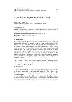 Squeezing and Higher Algebraic K