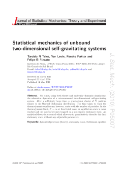 Statistical mechanics of unbound two-dimensional self - if