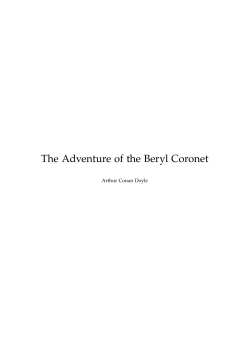 The Adventure of the Beryl Coronet - Sherlock