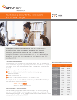 Health savings account (HSA) contributions and mid-year