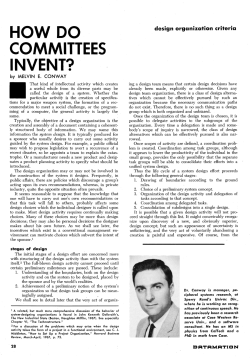 how do committees invent?