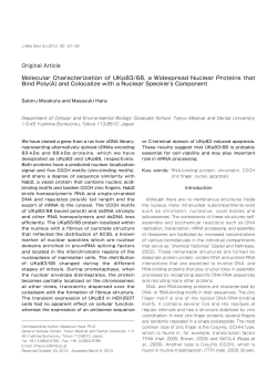 Molecular Characterization of UKp83/68, a Widespread Nuclear